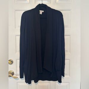 Black long sleeve cardigan with thumb hole